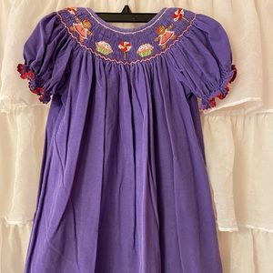 Girls Size 6 Smocked, Corduroy Dress